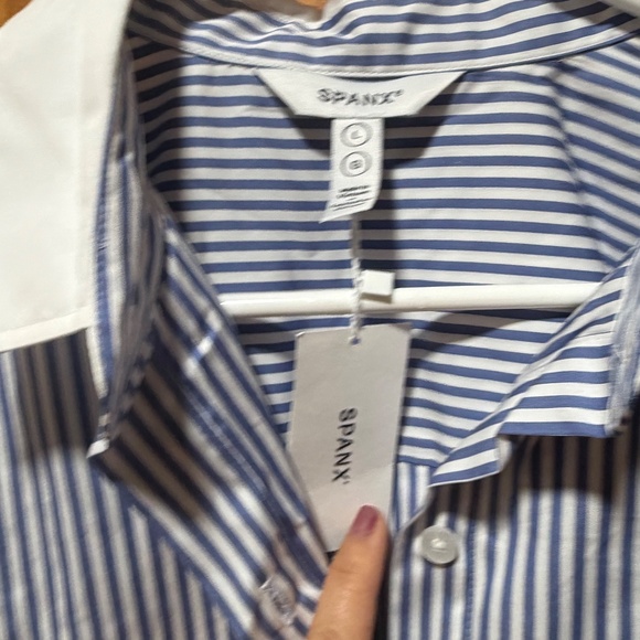 SPANX poplin shirt dress NWT - Picture 3 of 5